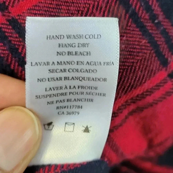 Rails Hunter Midnight Garnet Plaid Long Sleeve Button Down Shirt(XS) - Picture 11 of 11